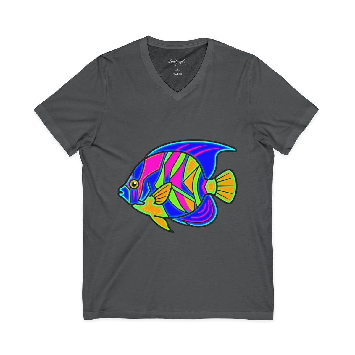 Neon Angelfish V-Neck Tee - Solo