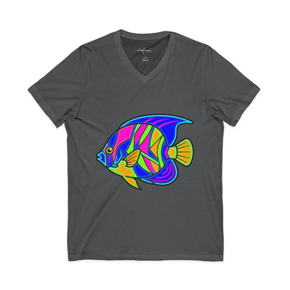 Neon Angelfish V-Neck Tee - Solo