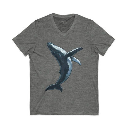 •V• Humpback Whale V-Neck Tee — Leap