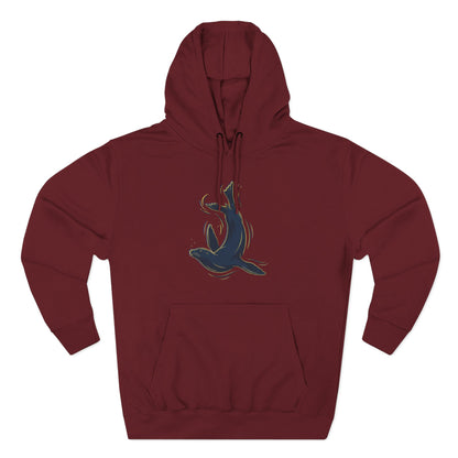 Sea Lion & Marlin Pullover Hoodie - SK Variation (Front & Back Image)