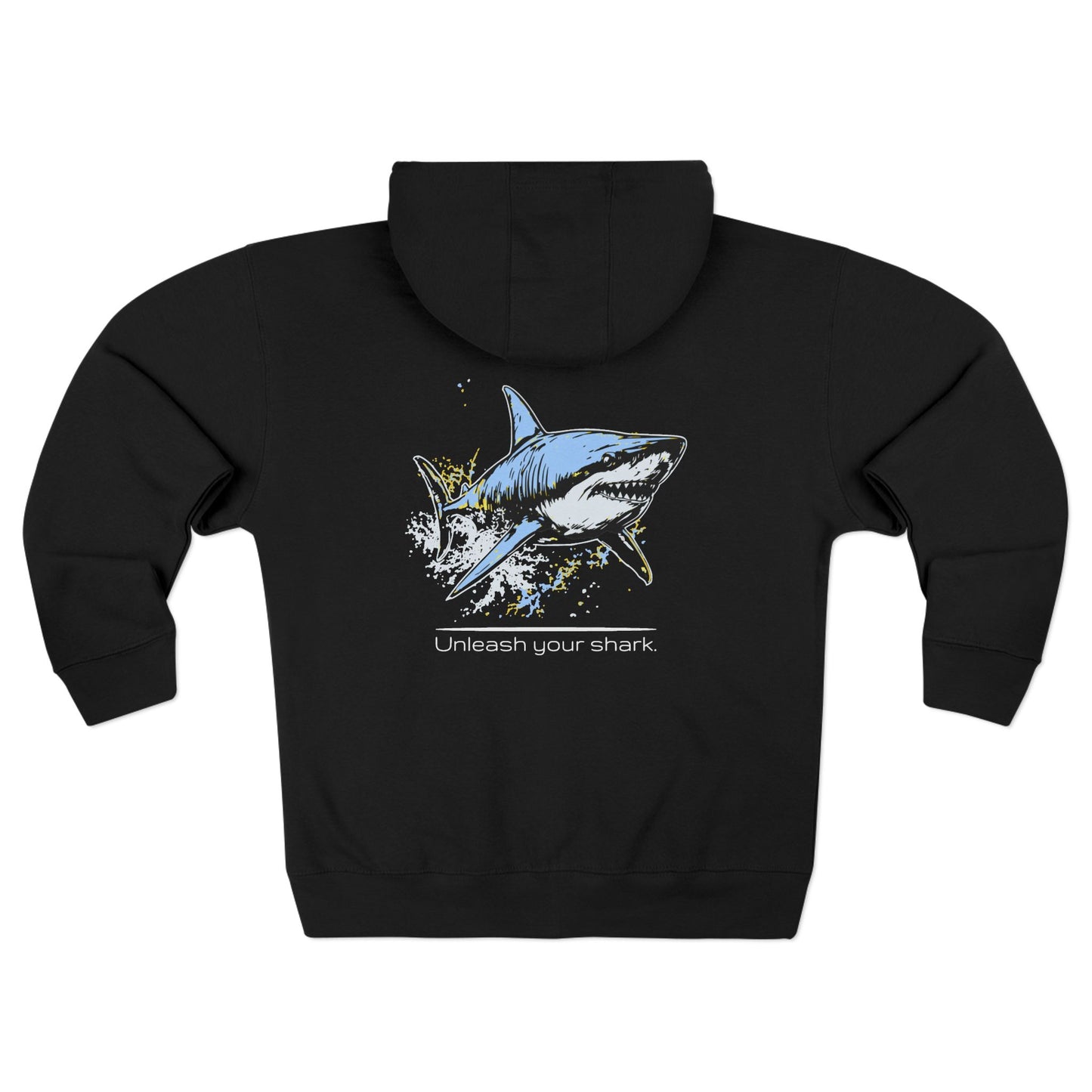 Great White Shark Ultimate "Unleash your shark" Graphic Unisex Zip Hoodie