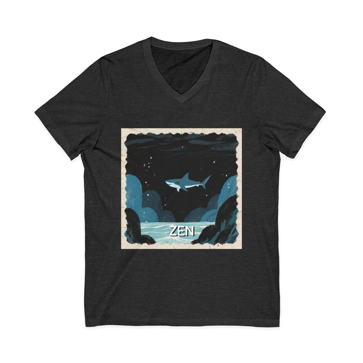 •V• Shark V-Neck Tee - Zen