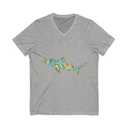 •V• Shark V-Neck Tee - Lemon Shark Floral