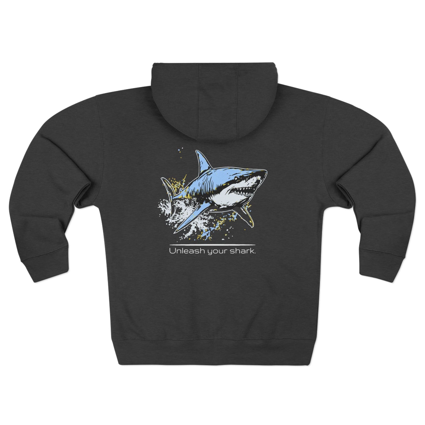 Great White Shark Ultimate "Unleash your shark" Graphic Unisex Zip Hoodie