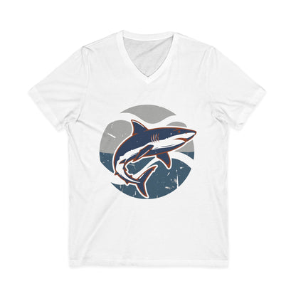 •V• Shark V-Neck Tee - Retro SeaBlue