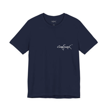 Flying Fish Woodblock Tee - Wave (Back IMage, Front Logo)