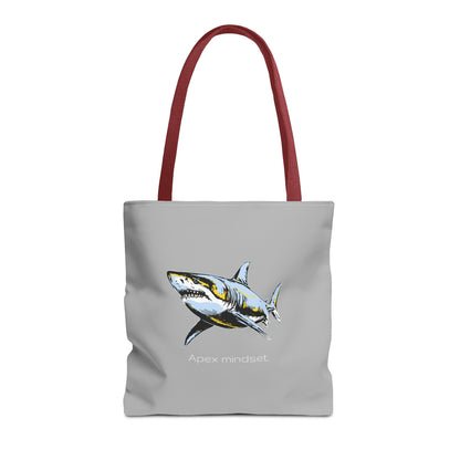 Shark Tote Bag - "Apex Mindset" Graphic Ocean Shopper