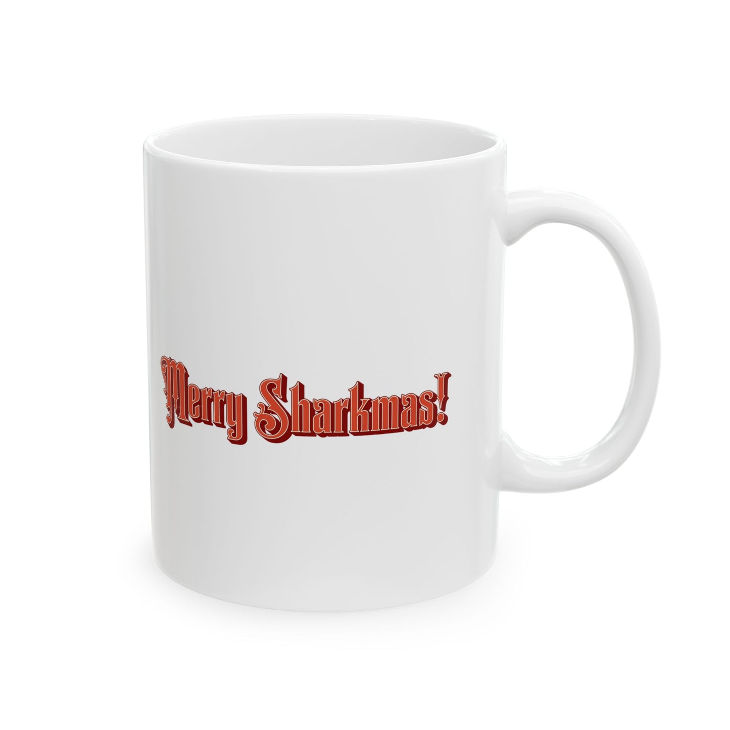 Christmas Shark Mug — Funny Holiday Shark Coffee Cup (11oz/15oz)