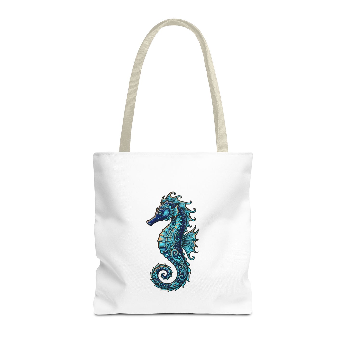 Seahorse Art Tote Bag — Nautical Ocean Tote
