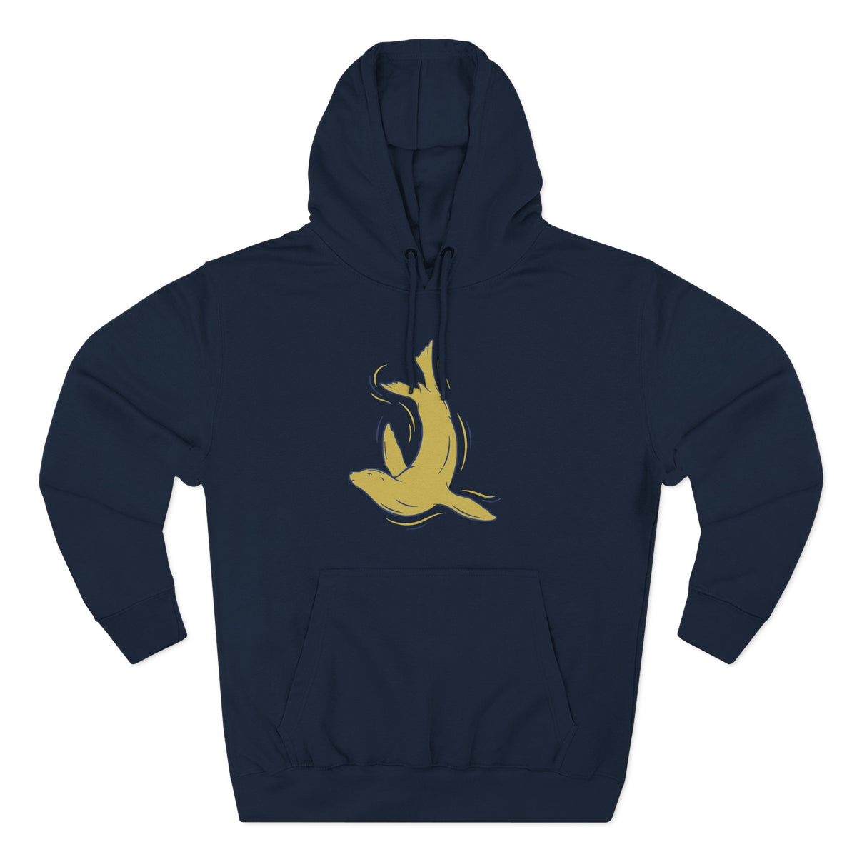 Sea Lion & Marlin Pullover Hoodie - SK Variation (Front & Back Image)