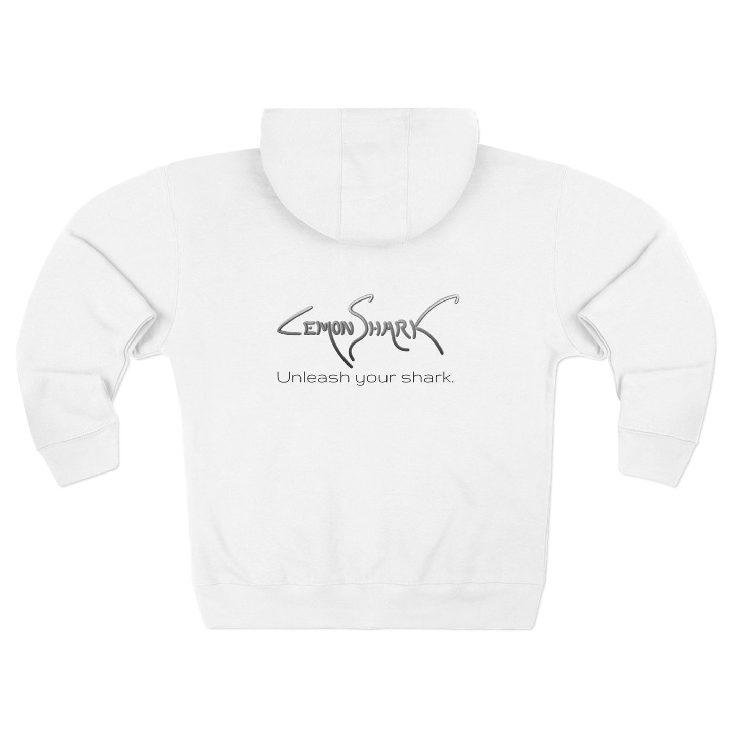 Lemon Shark Logo "Unleash your shark" Graphic Unisex Comfort Zip Hoodie