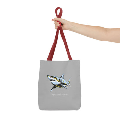 Shark Tote Bag - "Apex Mindset" Graphic Ocean Shopper