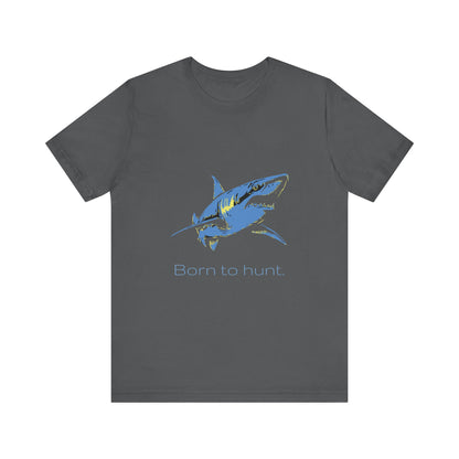 Blue Shark Tee - Born To Hunt