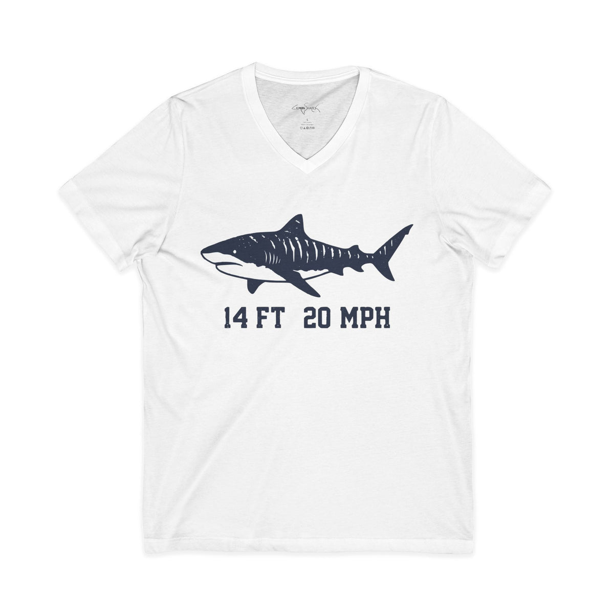 Shark V-Neck Tee - Stats