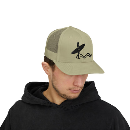 Surfer Silhouette Snapback Hat