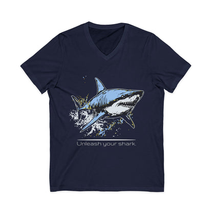 •V• Shark V-Neck Tee - Ultimate Unleash Your Shark
