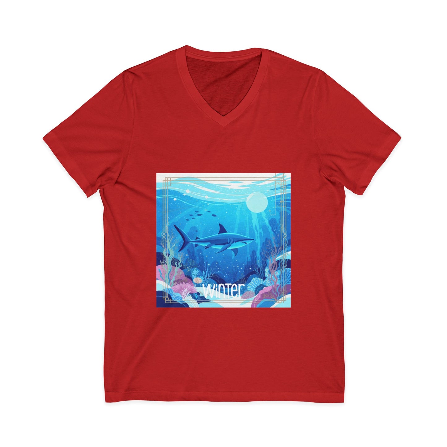 •V• Shark V-Neck Tee - Ocean Seasons 1 Winter