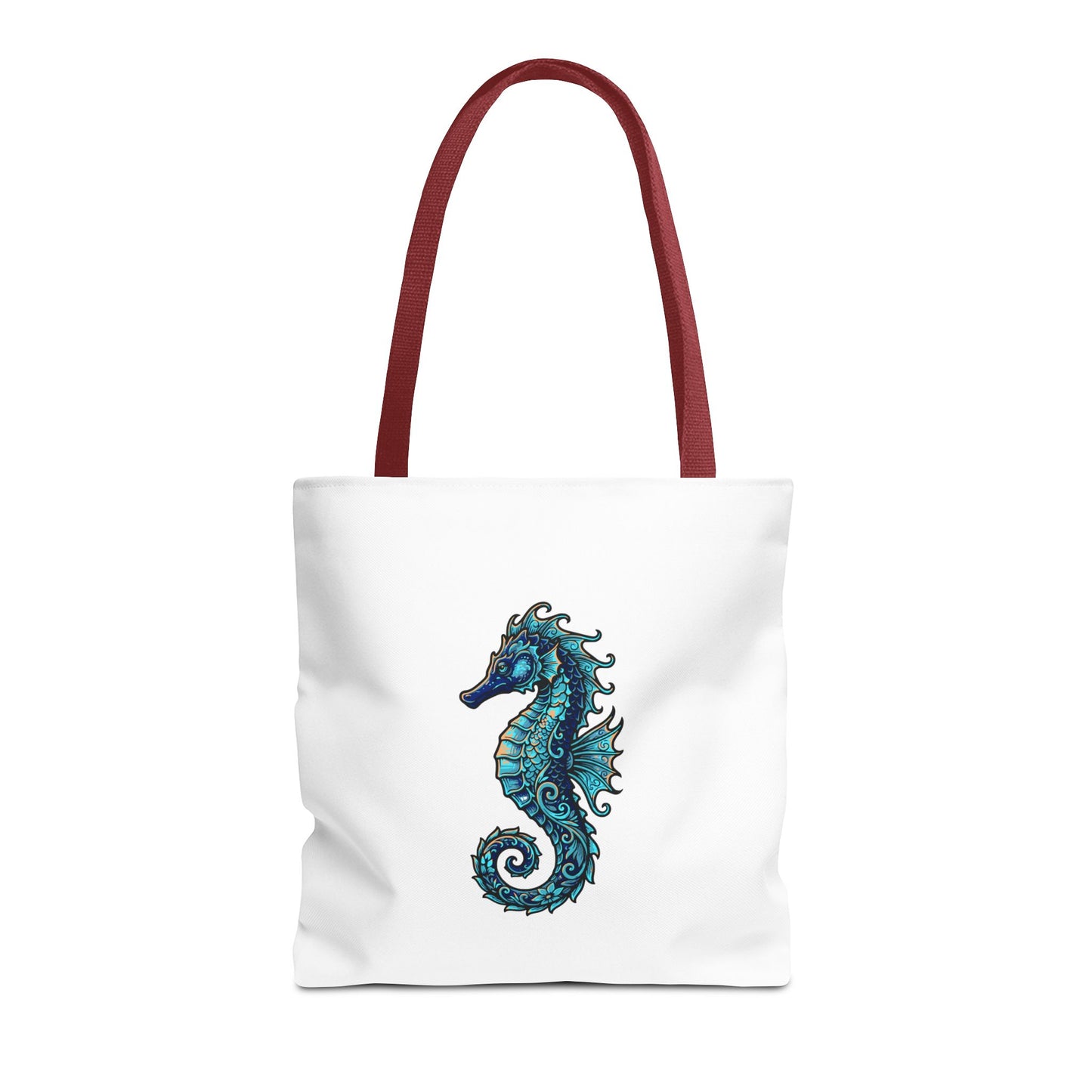 Seahorse Art Tote Bag — Nautical Ocean Tote