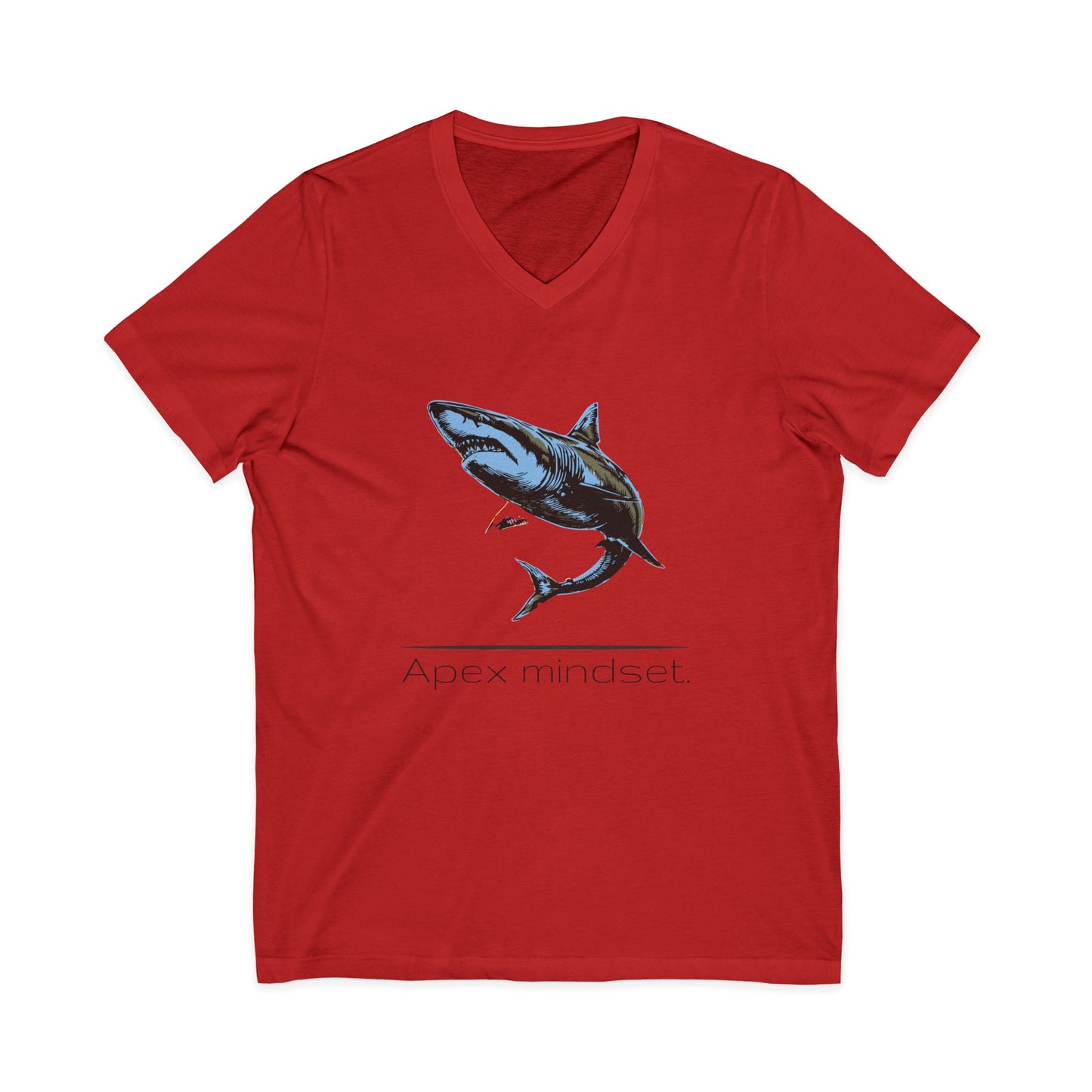 Great White Shark "Apex mindset" V-Neck Graphic Unisex Jersey Tee