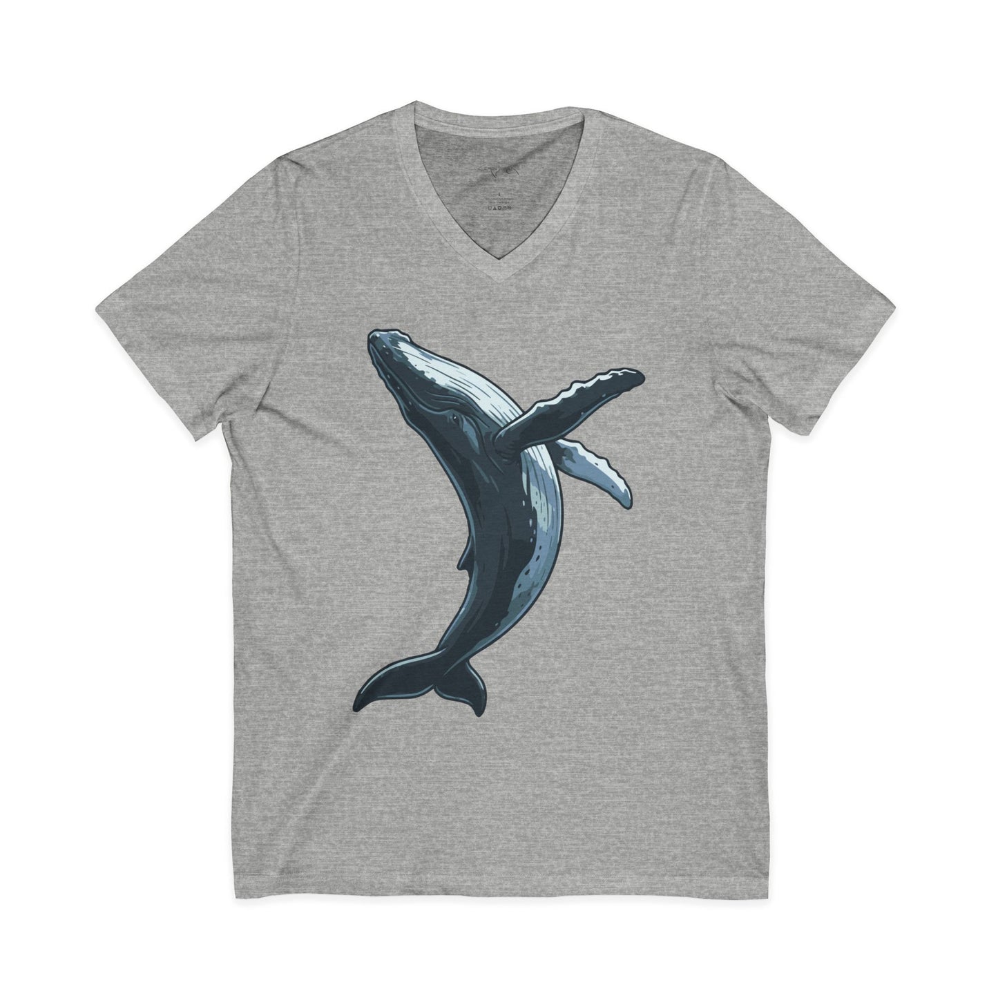 •V• Humpback Whale V-Neck Tee — Leap