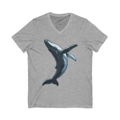 •V• Humpback Whale V-Neck Tee — Leap