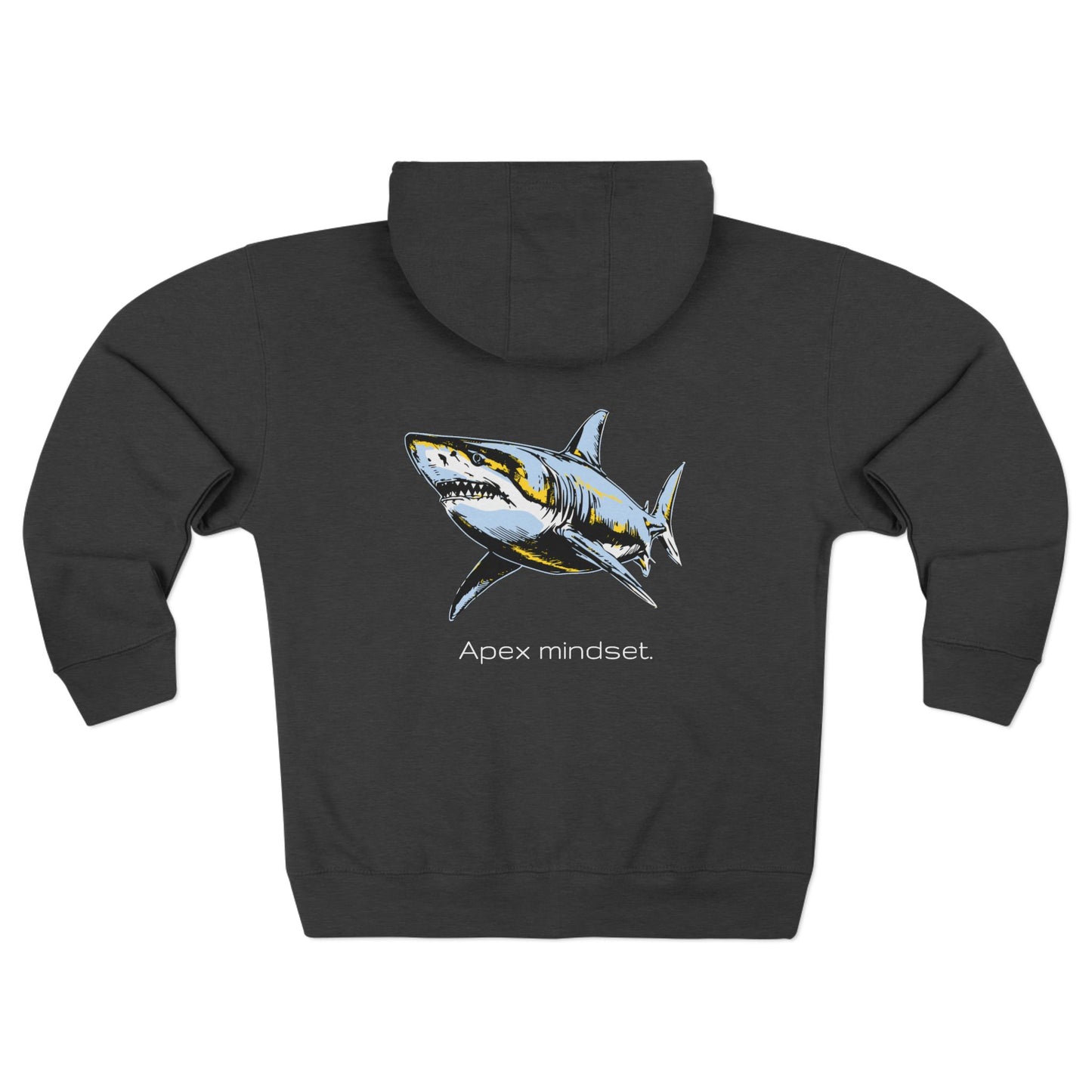 Great White Shark Ultimate "Apex mindset" Graphic Unisex Comfort Zip Hoodie