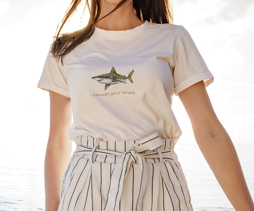 Tiger Shark "Unleash your shark" Graphic Unisex Jersey Tee