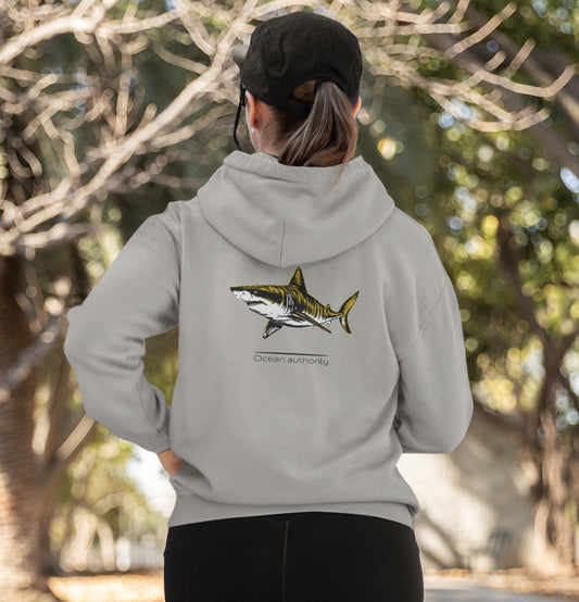 Tiger Shark "Ocean authority" Graphic Unisex Comfort Zip Hoodie