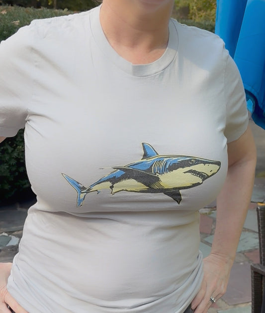 Vintage Great White Shark Graphic Unisex Jersey Tee