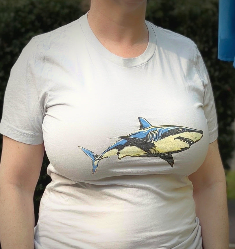 Vintage Great White Shark Graphic Unisex Jersey Tee
