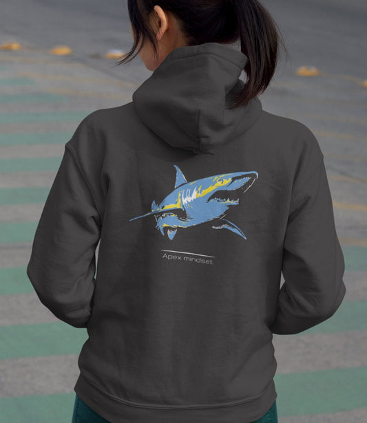 Blue Shark "Apex mindset" Graphic Unisex Comfort Zip Hoodie