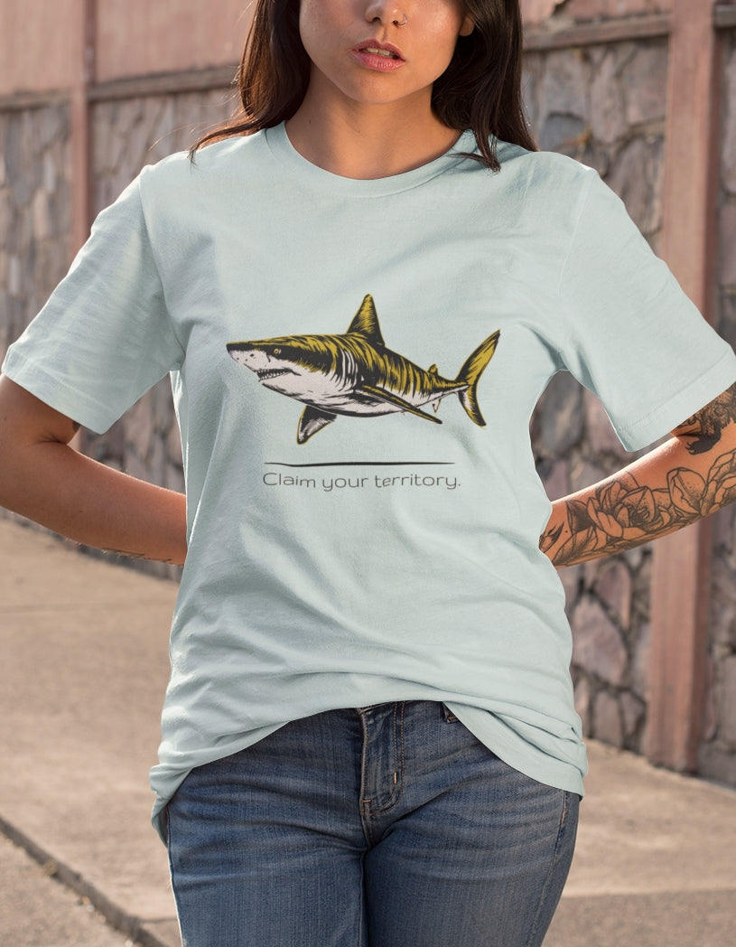 Tiger Shark "Claim your territory" Graphic Unisex Jersey Tee