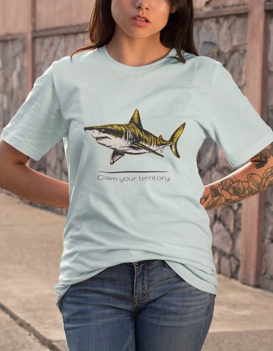 Tiger Shark "Claim your territory" Graphic Unisex Jersey Tee