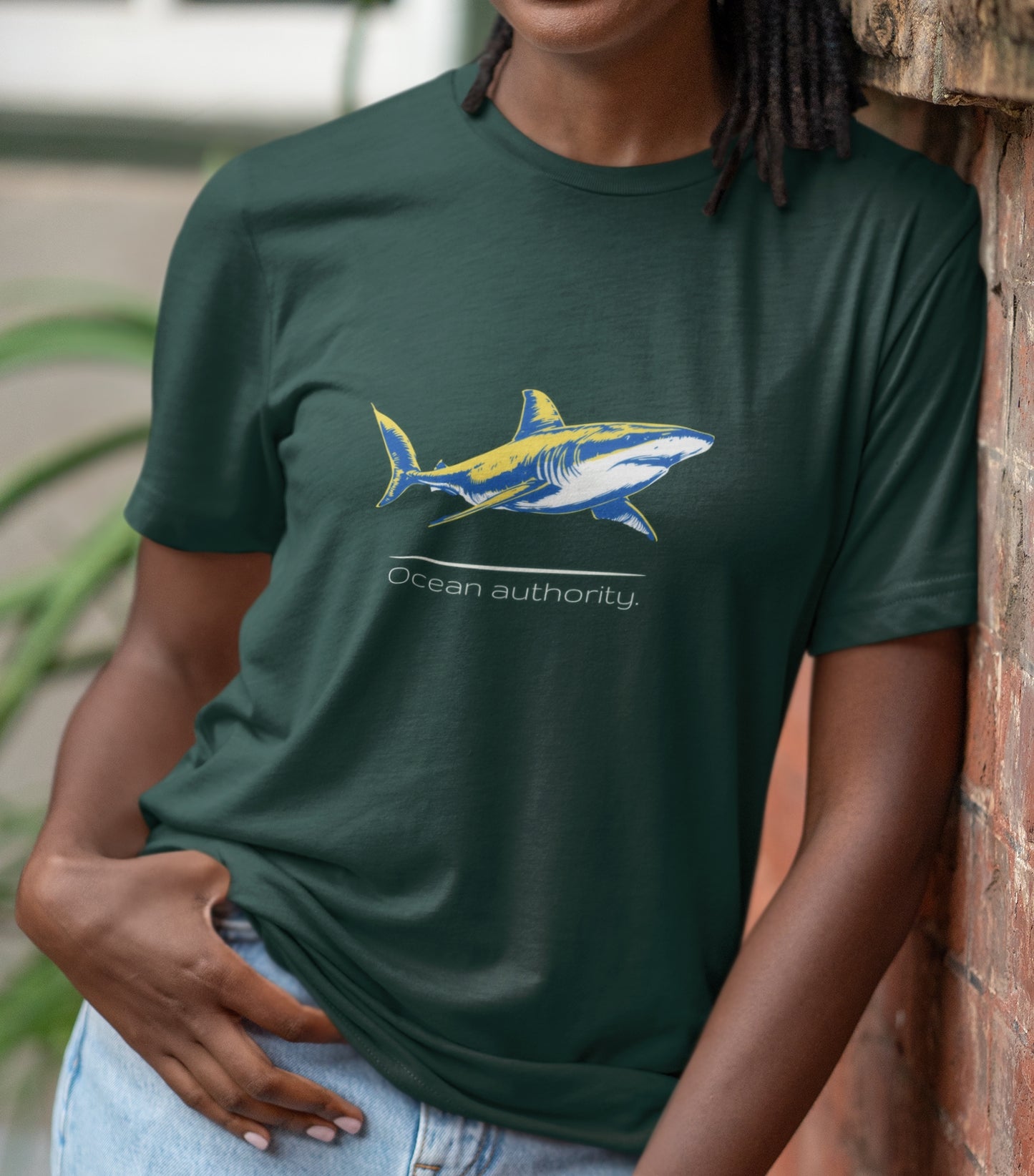 Great White Shark "Ocean authority" Graphic Unisex Jersey Tee