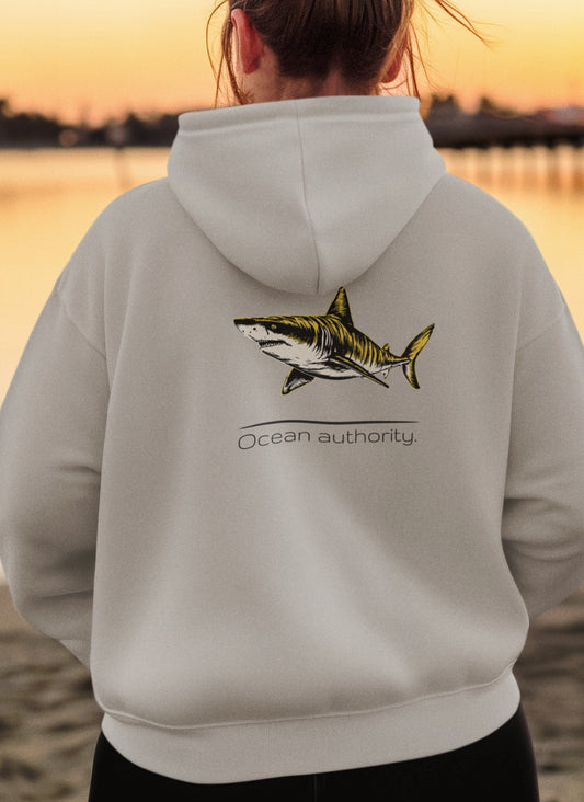 Tiger Shark "Ocean authority" Graphic Unisex Comfort Zip Hoodie