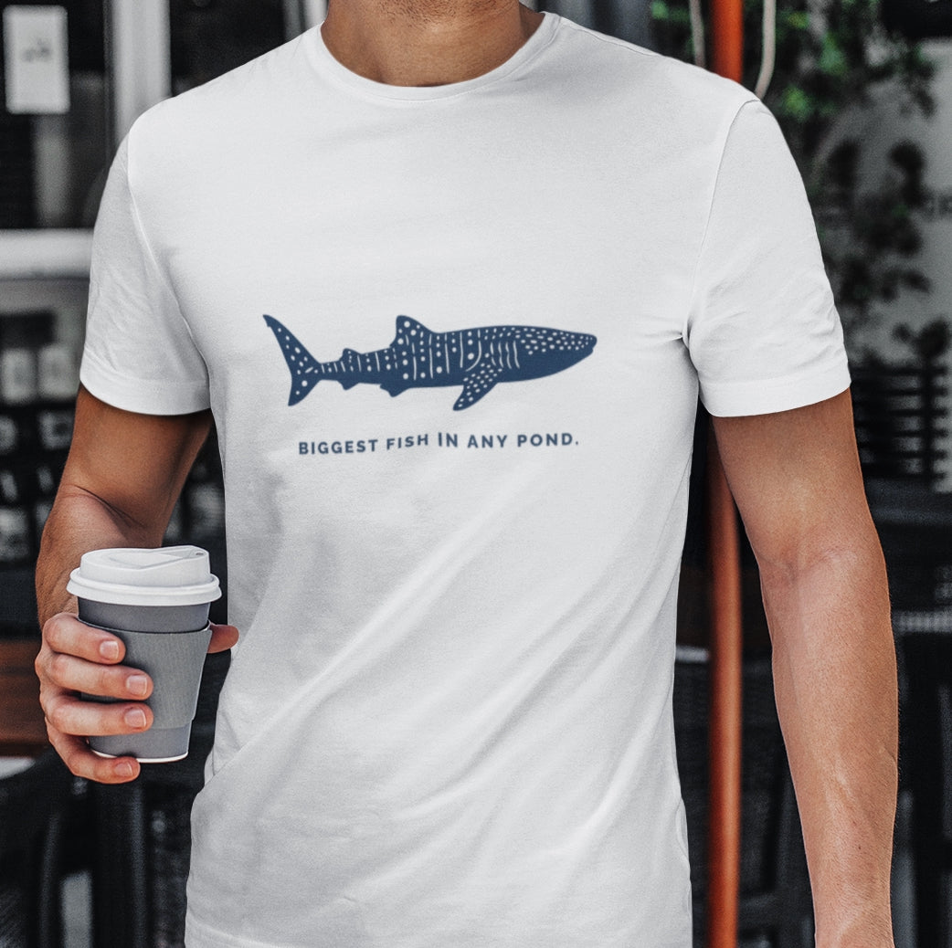 Shark Tee –  Whale Shark Silhouette "Biggest Fish In Any Pond"