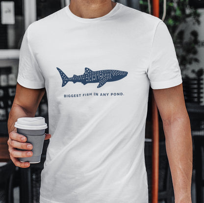 Shark Tee –  Whale Shark Silhouette "Biggest Fish In Any Pond"