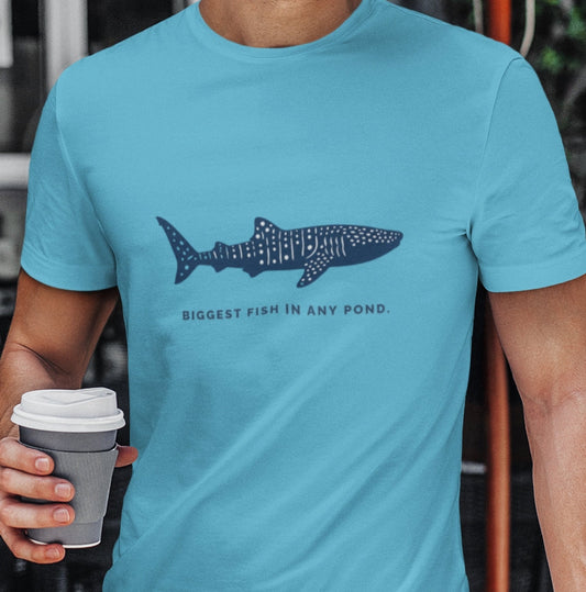 Shark Tee –  Whale Shark Silhouette "Biggest Fish In Any Pond"