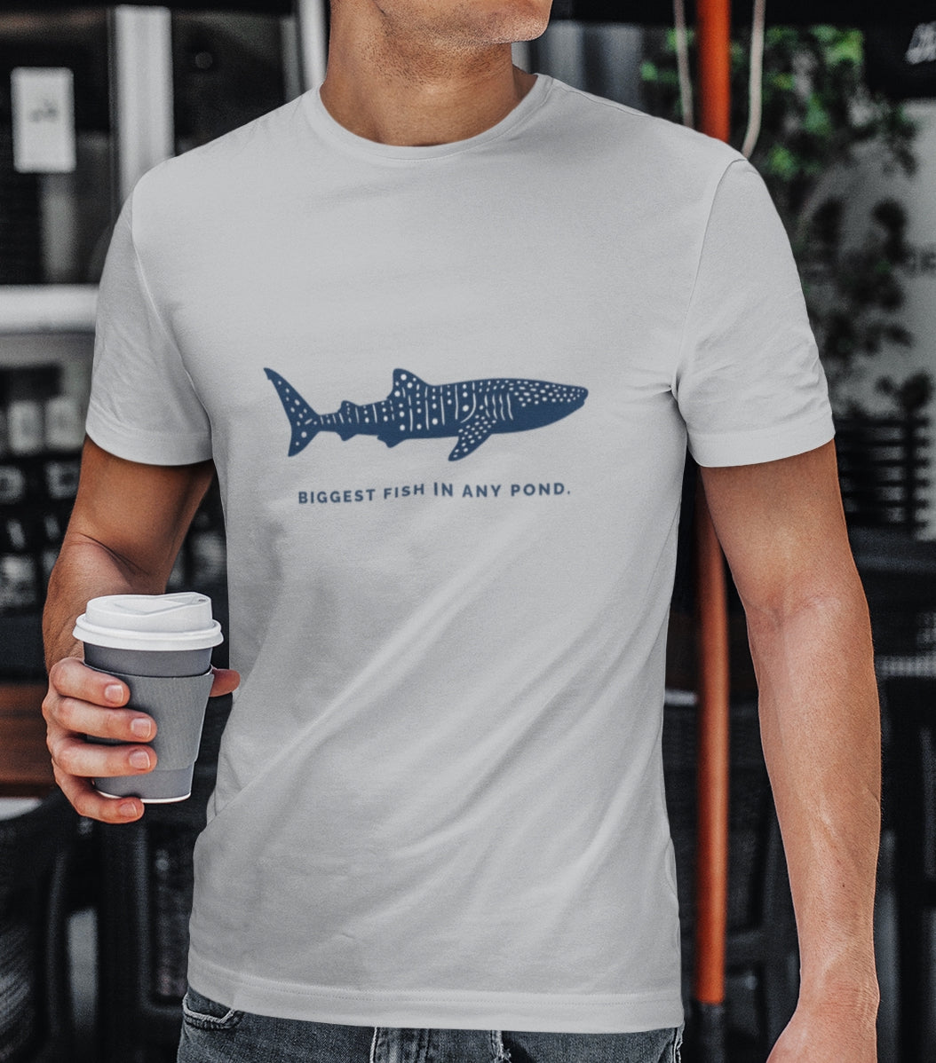 Shark Tee –  Whale Shark Silhouette "Biggest Fish In Any Pond"