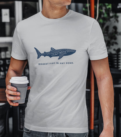 Shark Tee –  Whale Shark Silhouette "Biggest Fish In Any Pond"