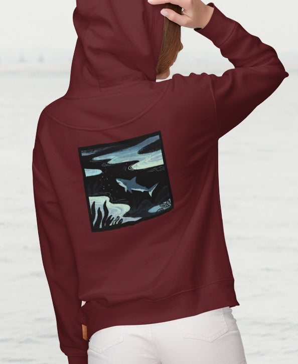 Shark Zip Hoodie — Shark Nightscape