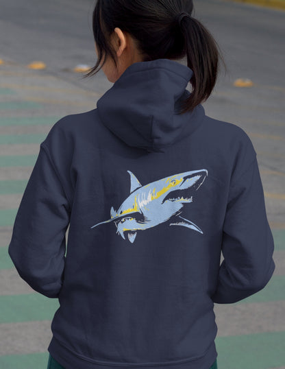 Shark Zip Hoodie - Blue Shark Solo