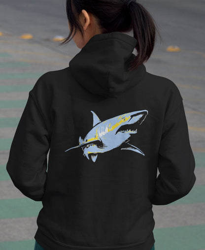 Shark Zip Hoodie - Blue Shark Solo