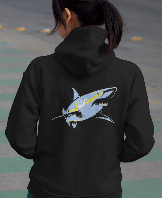 Shark Zip Hoodie - Blue Shark Solo