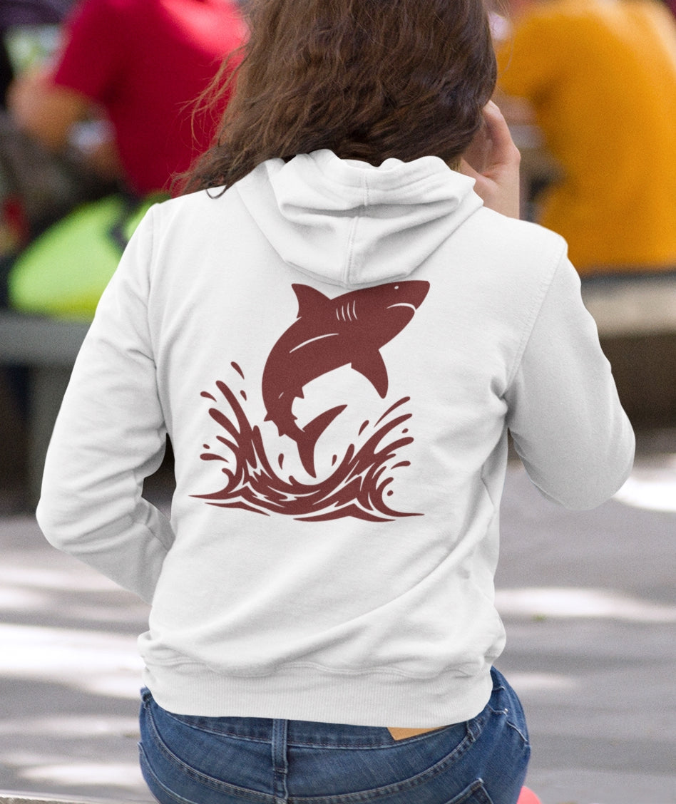 Shark Zip Hoodie - Splash
