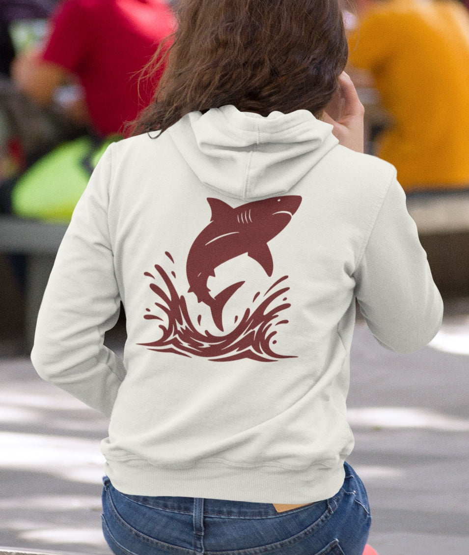 Shark Zip Hoodie - Splash