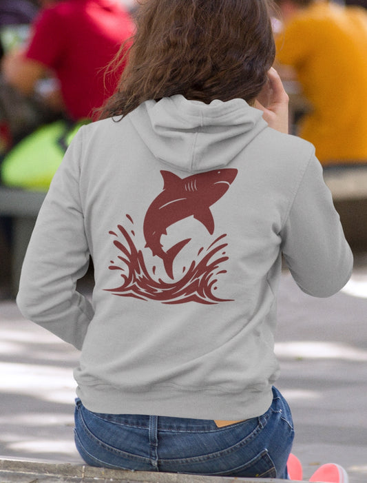 Shark Zip Hoodie - Splash