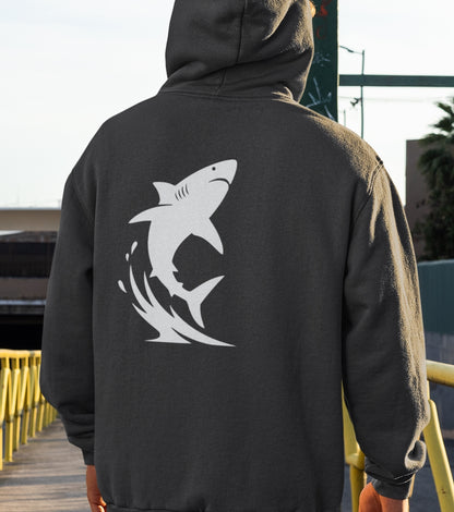 Shark Zip Hoodie - Breach White