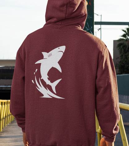 Shark Zip Hoodie - Breach White
