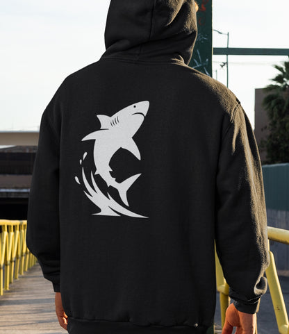 Shark Zip Hoodie - Breach White
